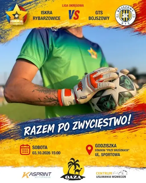 Fot. KS Iskra Rybarzowice - zapowiedź meczu