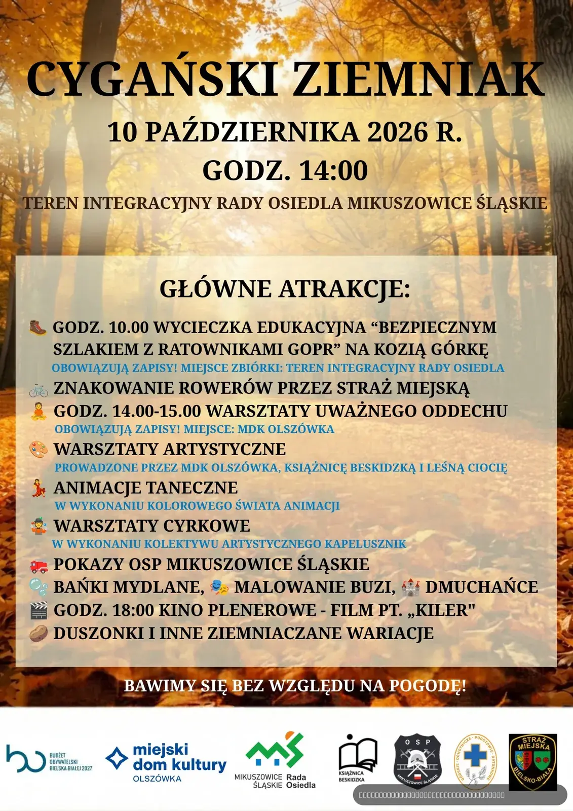 Fot. ęciu plakat z programem imprezy